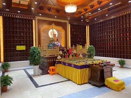 牌位架案例|宁波寺庙的牌位殿堂展示